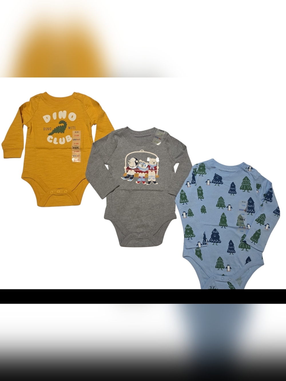 Bundle Lot Baby Boys Garanimals Bodysuit Onesies Sizes 3/6/6/9/12M